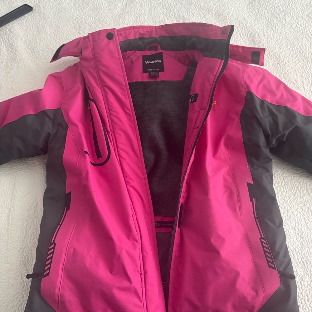 Women's Pink and Gray Ski Jacket